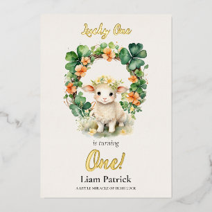 Carte d'invitation en aluminium pour 1er anniversa