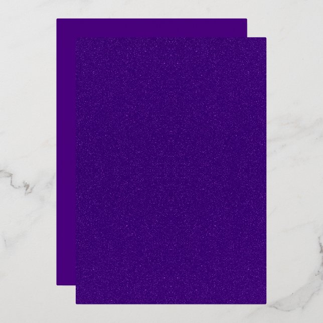 Carte d'invitation en feuille de luxe violet – Per (Recto/Verso)