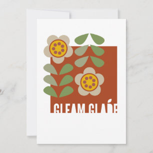 Carte d'invitation florale moderne GLEAM GLADE