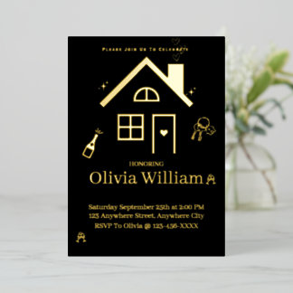 Carte d'invitation Foil House