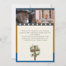Carte d'invitation funéraire - Célébration de la v
