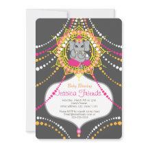 Carte d'invitation Ganesha Baby shower 5" x 7"