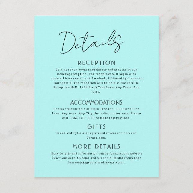 Carte d'invitation grand format pour mariage North (Devant)