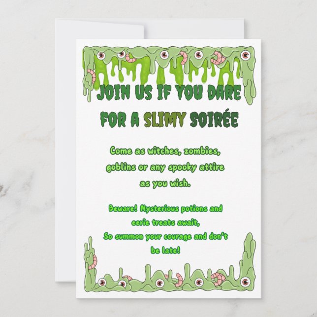 Carte d'invitation Halloween mince (Devant)