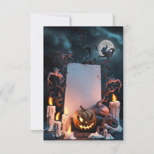 Carte d'invitation Halloween vide