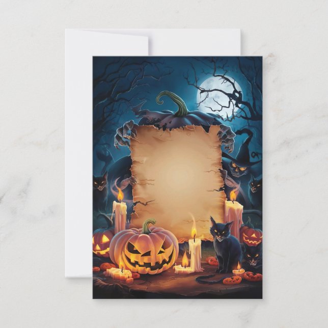 Carte d'invitation Halloween vide (Devant)