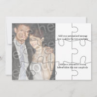 Carte d'invitation horizontale avec photo personna