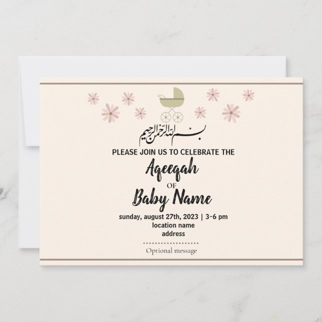 Carte d'invitation instantanée moderne mignonne fi (Devant)