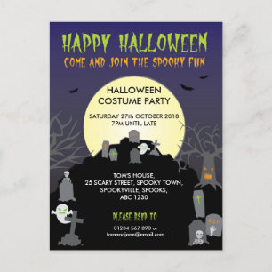 Carte d'invitation 'Joyeux Halloween'
