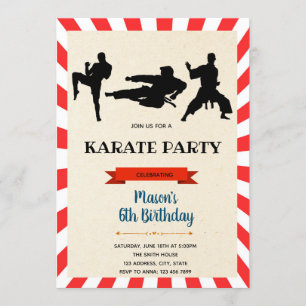 carte d'invitation karaté