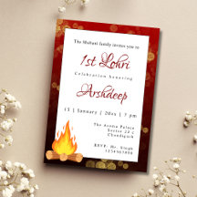 Carte d'invitation Lohri Première invitation Lohri