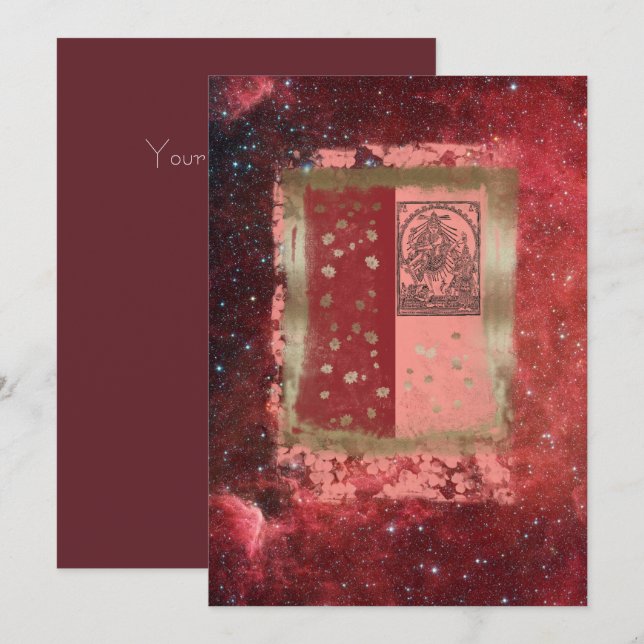 Carte d'invitation Lord Shiva (Devant / Derrière)