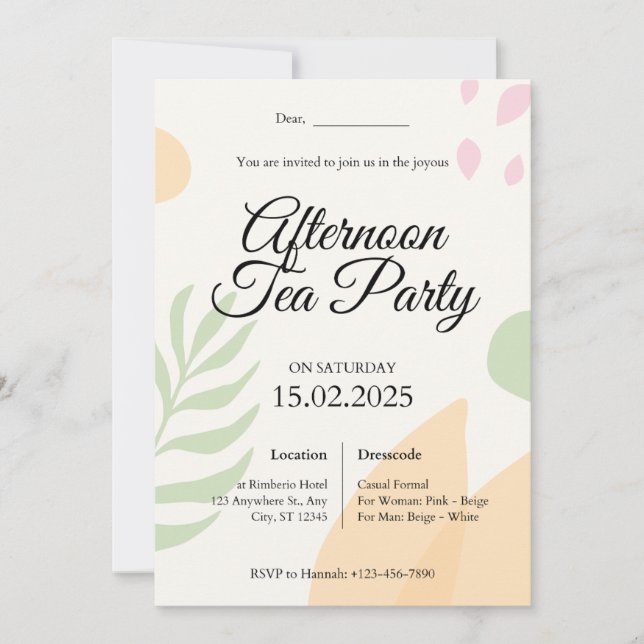 Carte d'invitation mariage  (Devant)