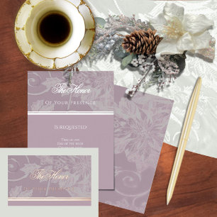 Carte d'invitation Mauve Tapisserie Victorienne