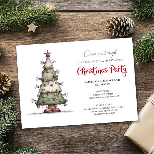 Carte d'invitation minimaliste pour les fêtes avec
