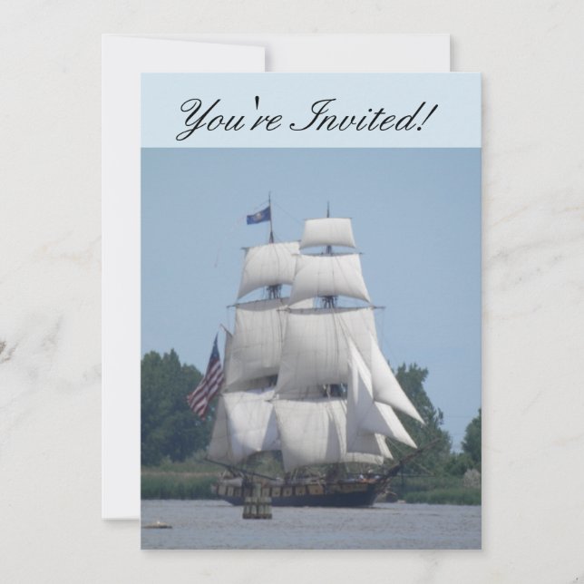 Carte d'invitation nautique (Devant)