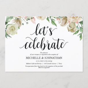 Carte d'invitation Neutral Spring Wedding