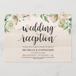 Carte d'invitation Neutral Spring Wedding