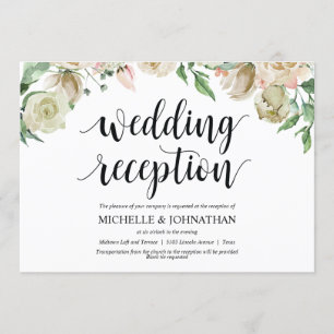 Carte d'invitation Neutral Spring Wedding