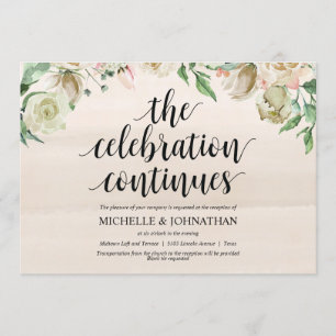 Carte d'invitation Neutral Spring Wedding