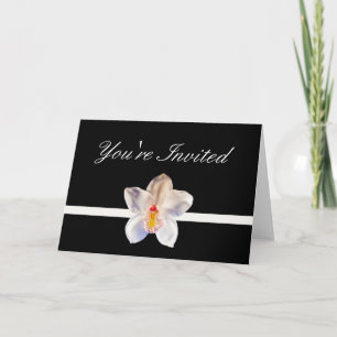 Carte d'invitation Orchidée Evénement Classique