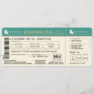 carte d'invitation originale 50. Anniversaire