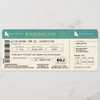 carte d'invitation originale pour les 60 ans