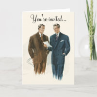 Carte d'invitation ou carte de vœux de mode mascul