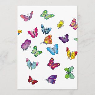 carte d'invitation papillon