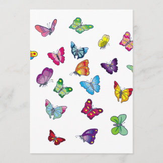 carte d'invitation papillon