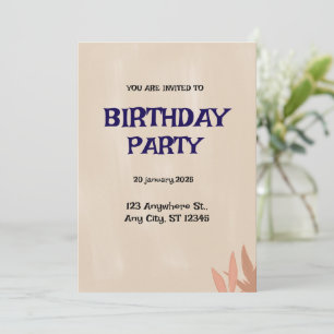 Carte d'invitation personnalisée élégante pour tou