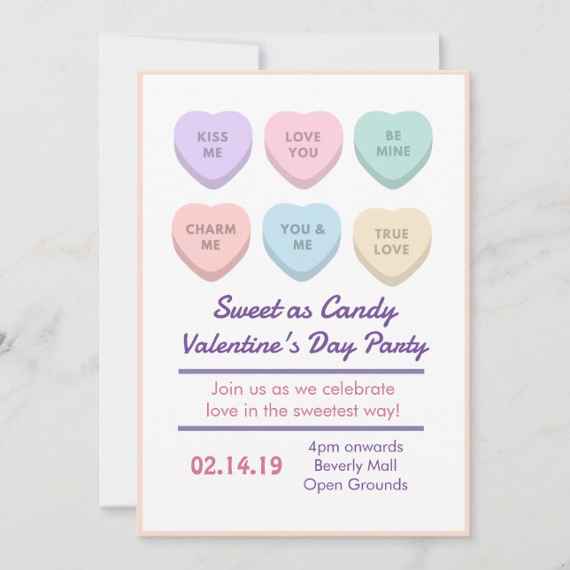 Carte d'invitation personnalisée pour la Saint Val (Devant)