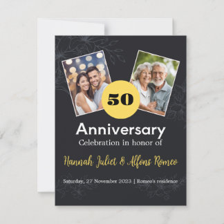 Carte d'invitation personnalisée pour l'anniversai
