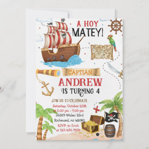 Carte d'invitation personnalisée pour une fête d'a