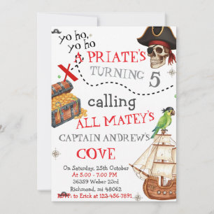 Carte d'invitation personnalisée pour une fête d'a