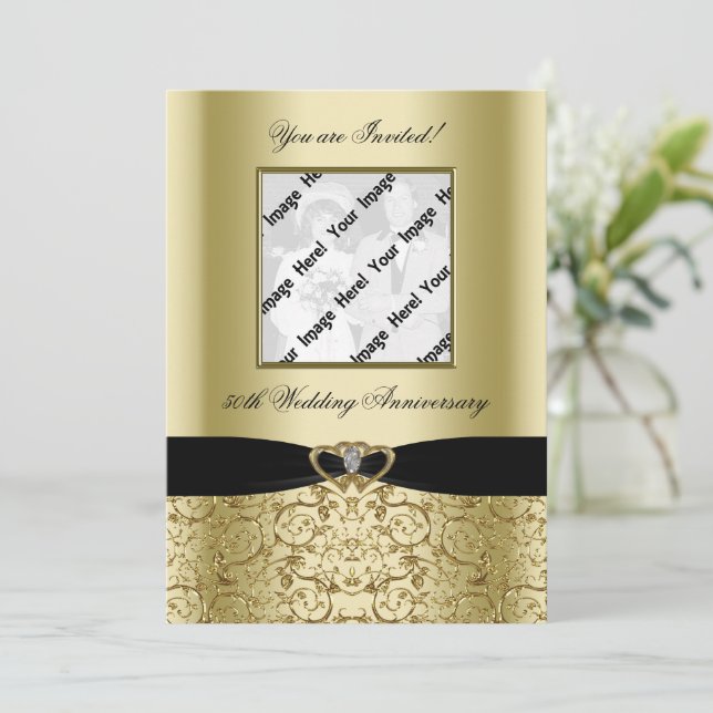 Carte d'invitation photo pour anniversaire de mari (Debout devant)