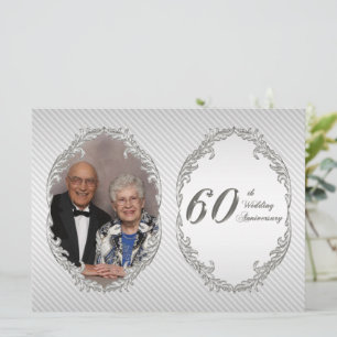 Carte d'invitation photo pour les 60 ans de mariag