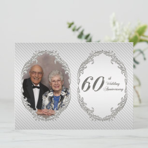 Carte d'invitation photo pour les 60 ans de mariag