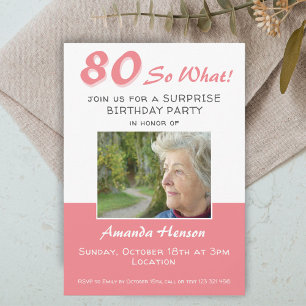Carte d'invitation photo pour une fête d'anniversa