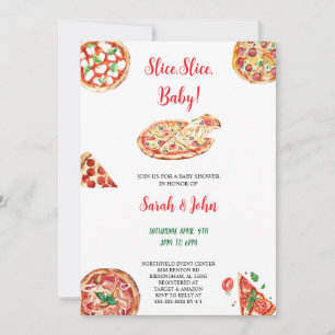 CARTE D'INVITATION PIZZA BABYSHOWER