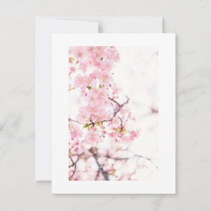 CARTE D'INVITATION PLATE : BRANCHE DE FLEURS DE CE