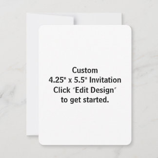 Carte d'invitation plate personnalisée 10,8 cm x 1