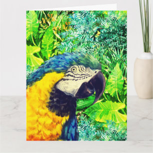 Carte d'invitation pliée pour fête dans la jungle