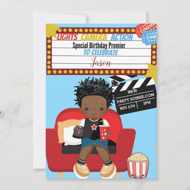 Carte d'invitation Poppin Birthday 2 (Devant)