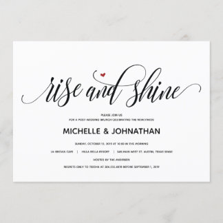 Carte d'invitation post-mariage moderne