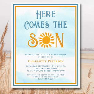 Carte d'invitation pour Baby Shower « Budget, voic