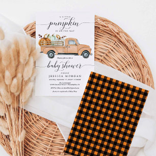 Carte d'invitation pour Baby shower de camion peti