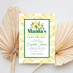 Carte d'invitation pour Baby Shower Lemon Mama's M