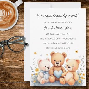 Carte d'invitation pour Baby Shower « On peut à pe