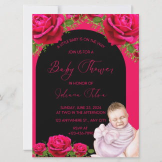 Carte d'invitation pour bébé douche